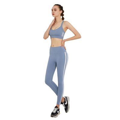 87% stellt Nylon-13% Spandex-Frauen-Sportkleidung schnelle trocknende Yoga-Ausstattung ein