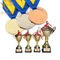 Sport-Leistung personifizierte Medaillen und Trophäen