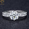 Zirkon silberner Diamond Engagement Rings Shiny Polish