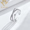 Verpflichtung Ring With Cubic Zirconia Diamond der Versilberungs-S925