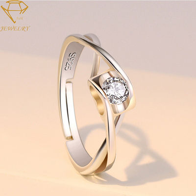 AAA CZ entsteint justierbares personifiziertes Silber Ring For Women