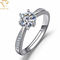 Sterling Silver Diamond Wedding Rings der justierbaren Frauen