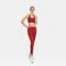 2 Stücke Soems rote Frauen-Sportkleidungs-stellt nahtlose Yoga-Trainings-Ausstattung ein